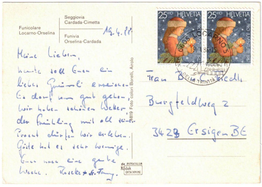 Cartoline postali: Locarno - 3 Bild AK – Usato da Binningen venduto da Mountainrider 1