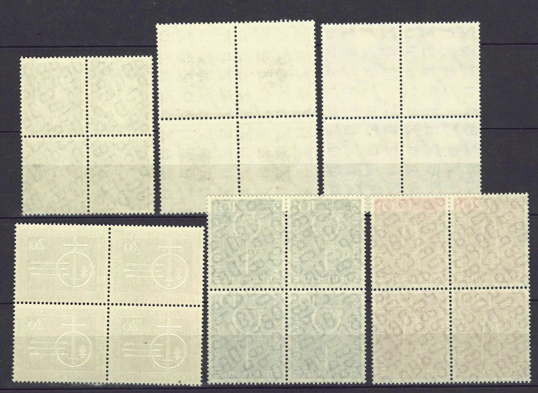 Tutti i francobolli: BRD 1955, 4er-Blocks, postfrisch** Kat Fr 180.00 – Usato da Basel venduto da Pfefferschootte 1