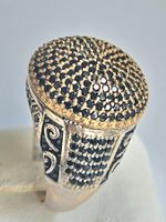 Ring mit schwarzen Diamanten Grösse 65