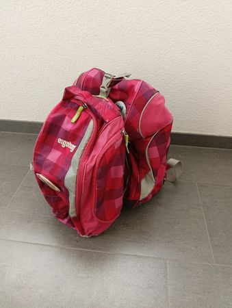 Ergobag Schulrucksack pink kariert