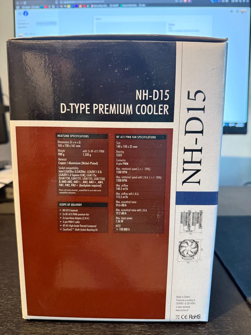 Noctua Componenti elettronici: Ventirad Noctua NH-D15 – Nuovo (secondo la descrizione) da Carouge GE venduto da pab_sk8w 1