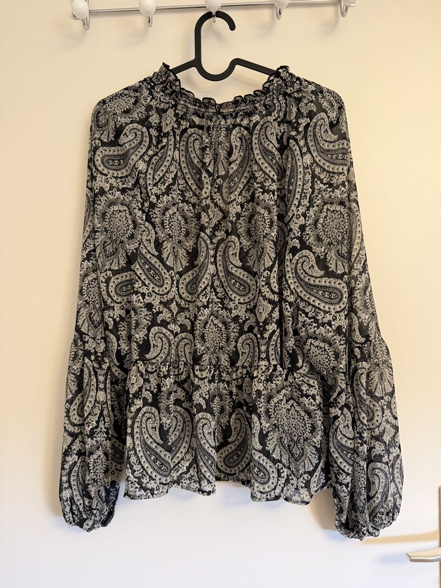 Mango Camicette: MNG Bluse mit Paisleymuster, Gr. L – Usato da Langnau am Albis venduto da Schneeflocke92 5