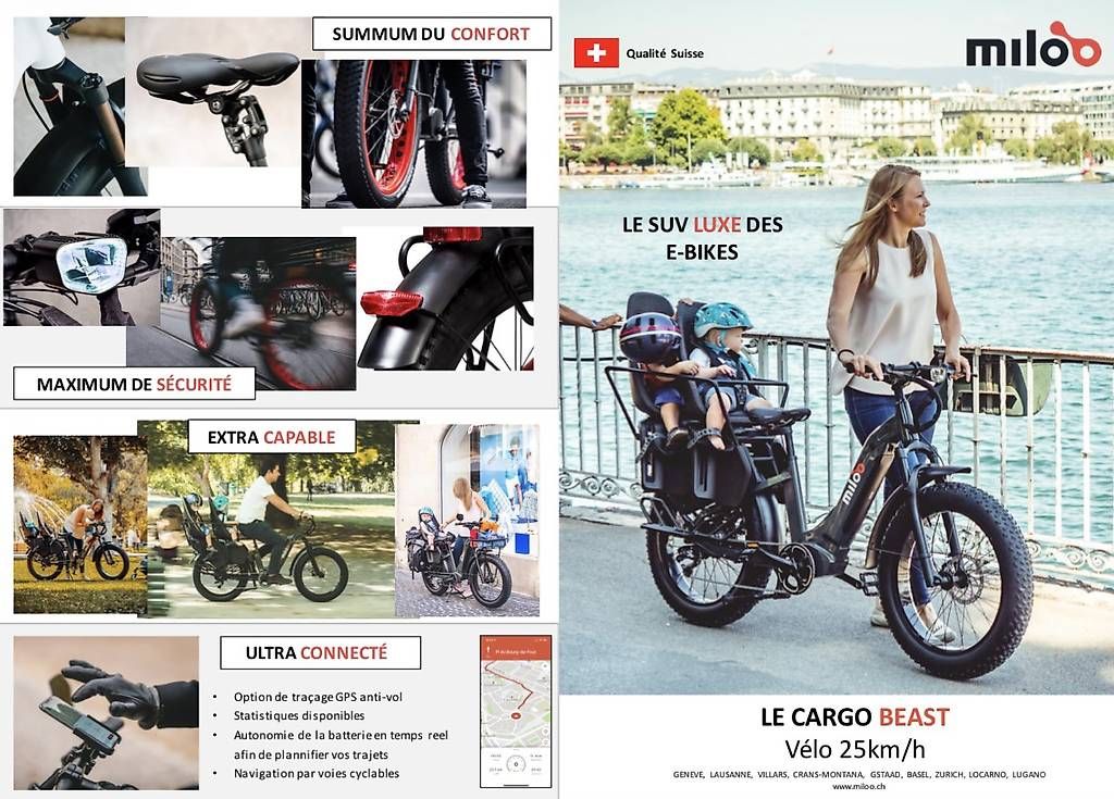 Biciclette: Miloo Beast Cargo - vélo électrique longtail – Usato da Corminboeuf venduto da martyfew 1