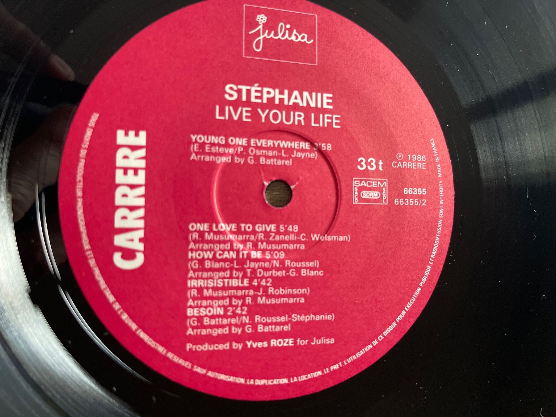 Dischi in vinile: A94/Stephanie von Monaco - Live Your Life – Usato da Frutigen venduto da Philippe_jsp 2