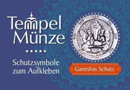 Alle Dekorationen: Messing-Tempelmünze versilbert - Ganesha – Neu und originalverpackt aus Mauren von Yeelen