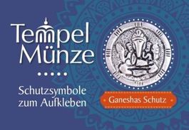 Messing-Tempelmünze versilbert - Ganesha