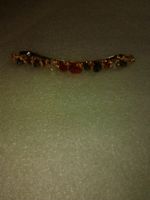haarschmuck,,,haarspange,,,braun ,weiss,,und rot kristall