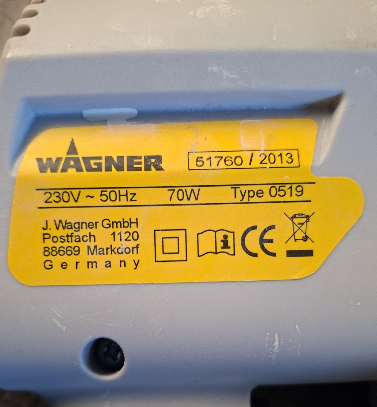 Wagner Tutte le macchine: Farbsprühsystem "Wagner W 95" funktionsfähig – Usato da Ipsach venduto da jpbo 4