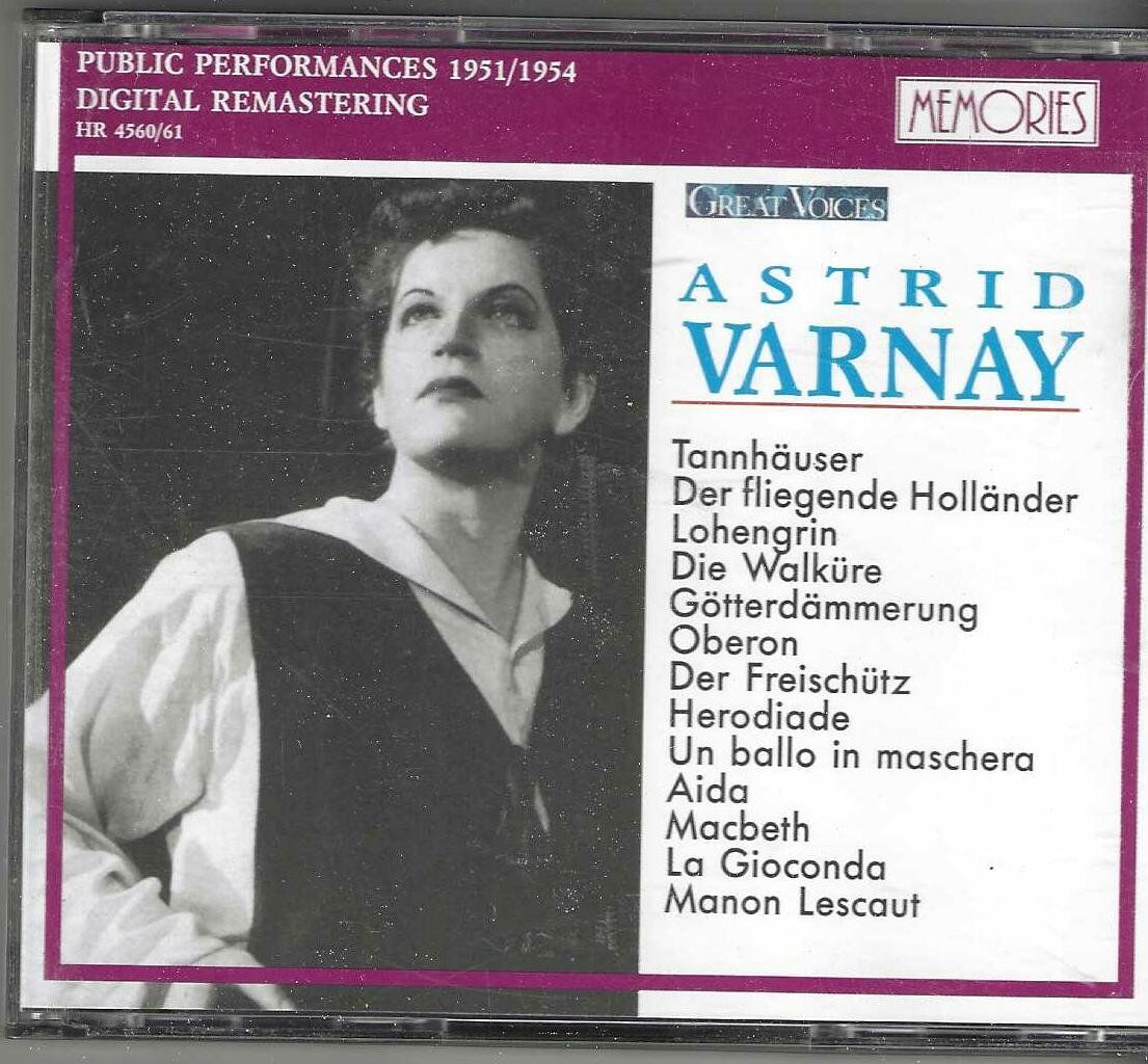 CD: Astrid Varnay - OperaArias - 2 X CD – Usato da Genève venduto da CDLPBookS