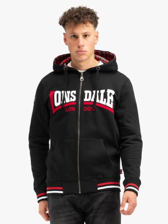 Lonsdale Nateby Kapuzenzipsweatjacke Schwarz L