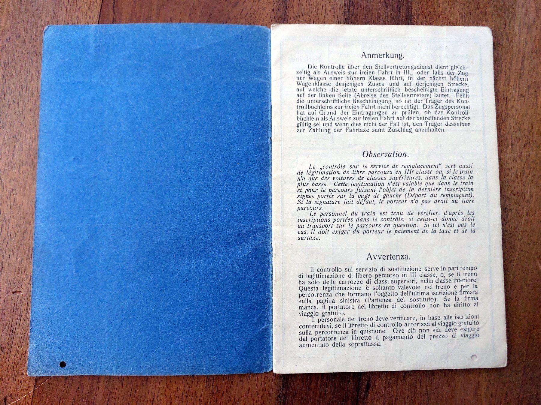 Libri: SBB Kontrolle über den Stellvertretungs-Dienst - 1951 – Usato da Schönenwerd venduto da Steidi 1