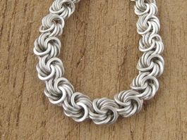 spezielle Antik Vintage Collier Kette Silber 835 / 53 cm