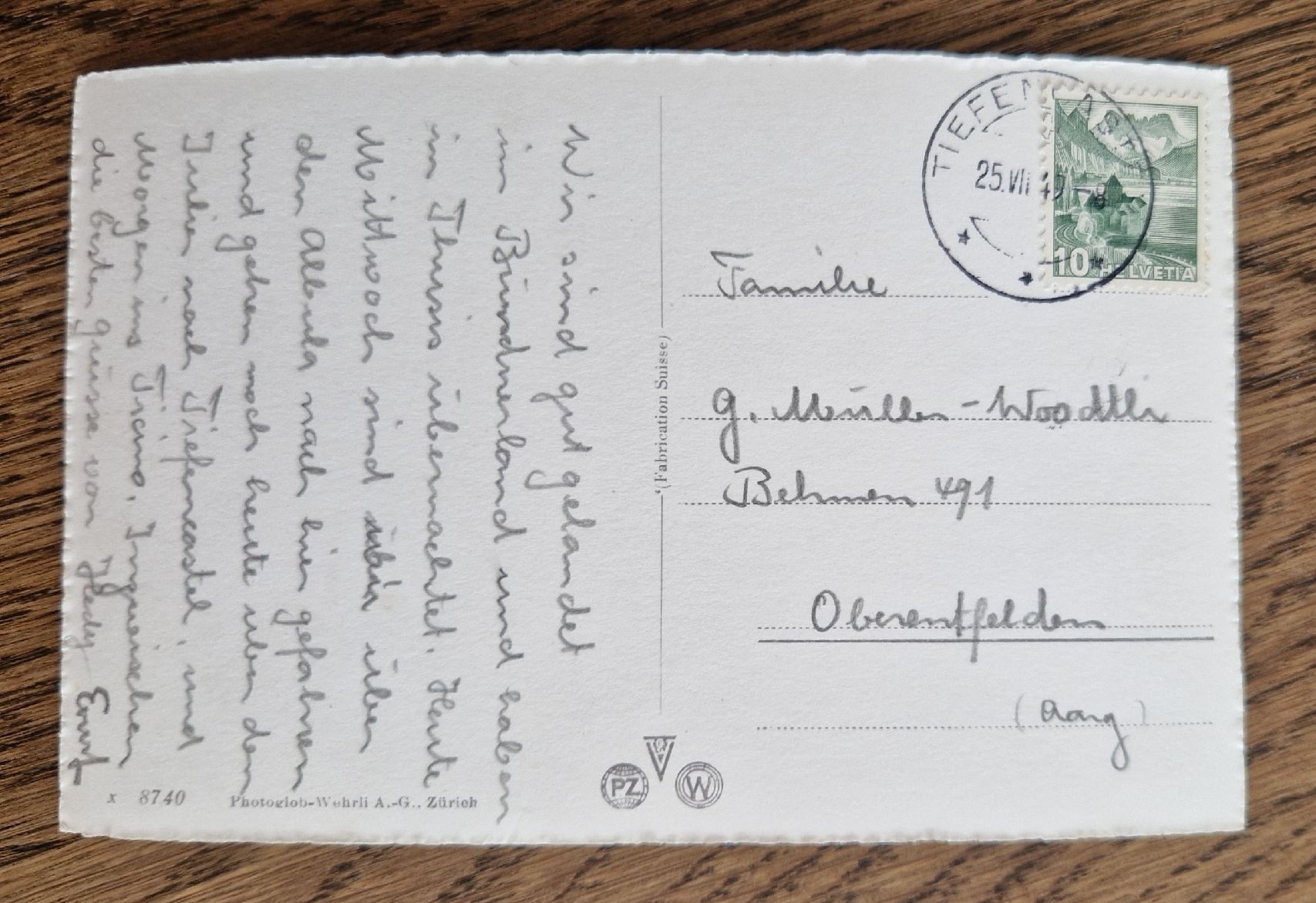 Cartoline postali: Silvaplana 1949 – Usato da Ebikon venduto da Donar50 1