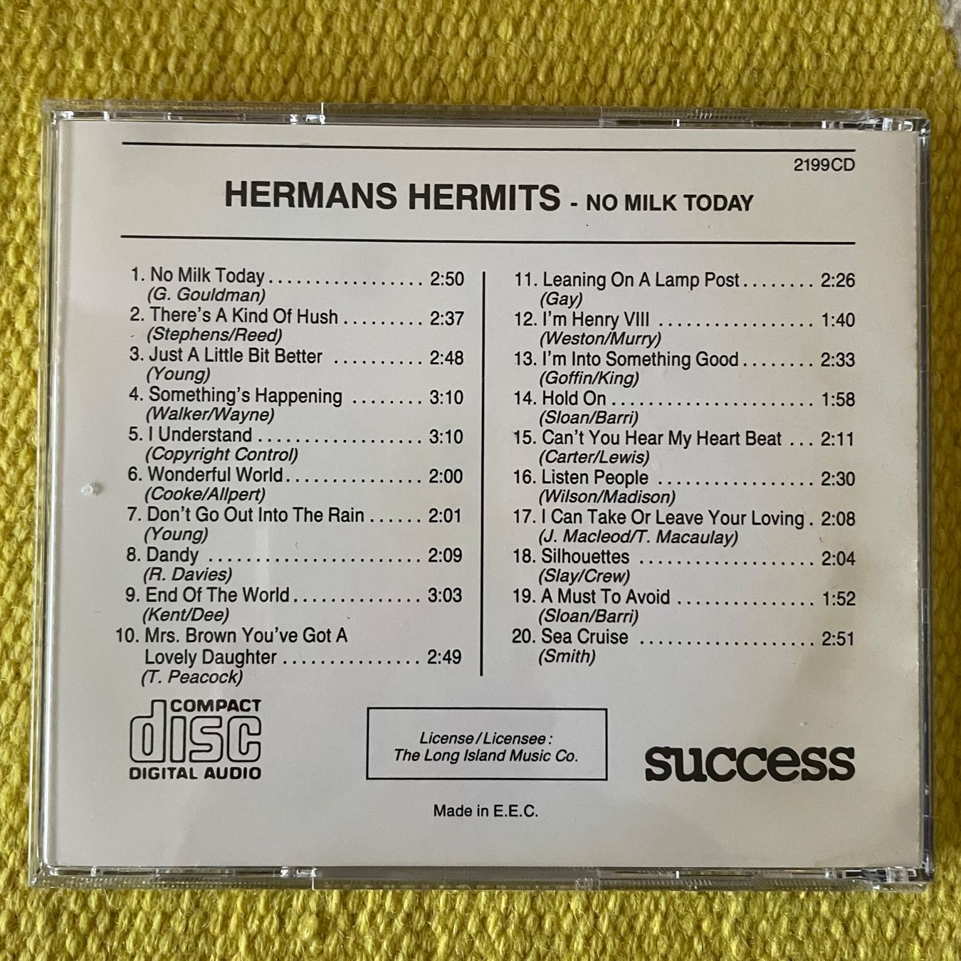 CD: HERMAN‘S HERMITS-NO MILK TODAY – Usato da Rorschacherberg venduto da CD-Roli 1