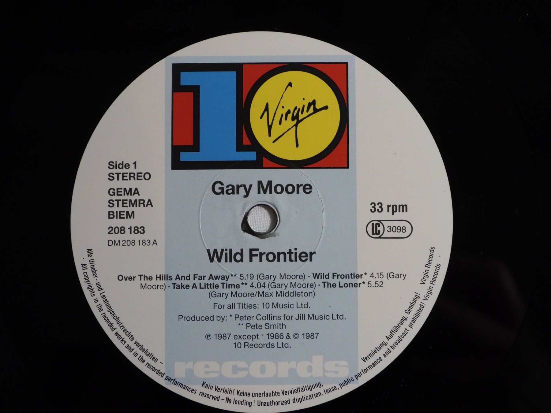 Dischi in vinile: Gary Moore - Wild Frontier (LP, Vinyl 1987) – Usato da Dübendorf venduto da mar_85sd 5