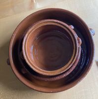 Ton Schalen Set 3 teilig glasiert