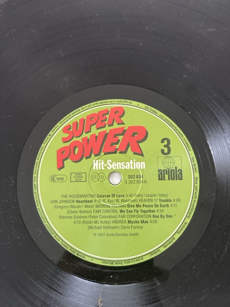 Dischi in vinile: Double Vinyle Compilation Super Power Hit-Sensation 1987 – Usato da Porrentruy venduto da Servo26 2
