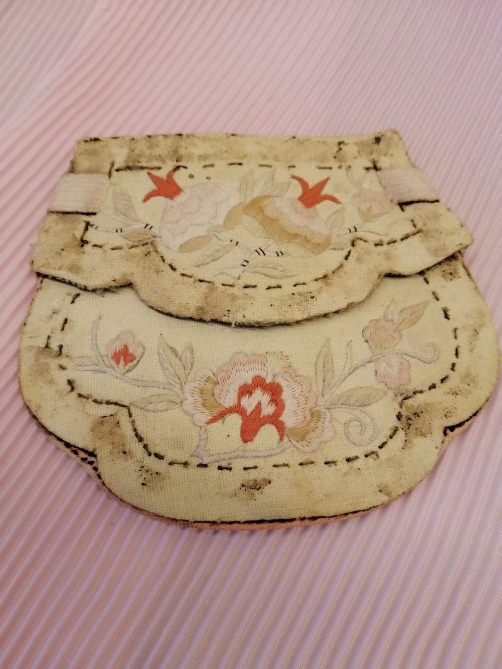 Borse da donna: Antikes Miedertäschchen von ca. 1790/1800 – Usato da Rheinfelden venduto da Cleopatra2000