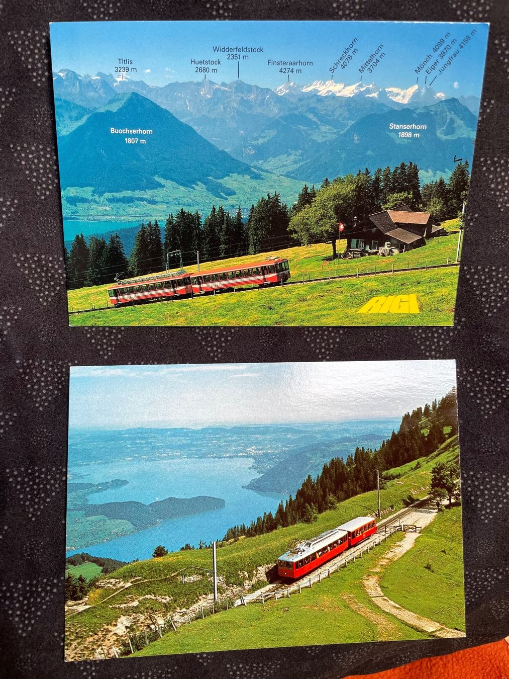 Cartoline postali: AK von Vitznau Rigi Bahn / Bergpanorama – Usato da Rümlang venduto da euqinom16