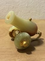 Dekorative Mini Kanone aus Marmor & Messing