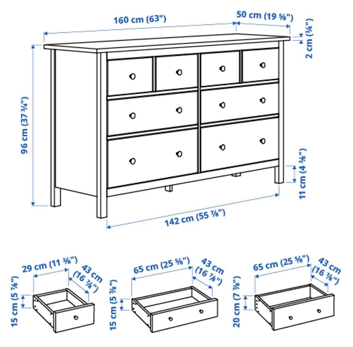 Cassettiere: Hemnes Kommode – Usato da Kriens venduto da HammerDrop 5