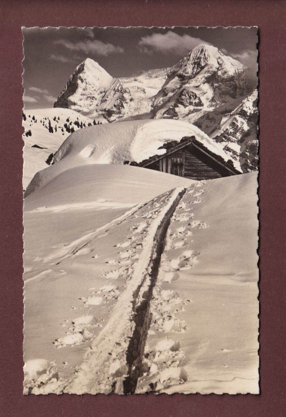 Ansichtskarten: Winter in MÜRREN - Eiger-Mönch - 1946 – Gebraucht aus Pully von nicecards-shop