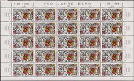 1941, Nr.253 Bogen (750 Jahre Stadt Bern) postfrisch **.