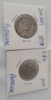 Portugal Münzen 200 Reis 1898 und 2.5 escudos 1940 silber