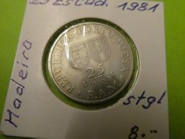 Madeira 1981, 25 Escudos     stgl.