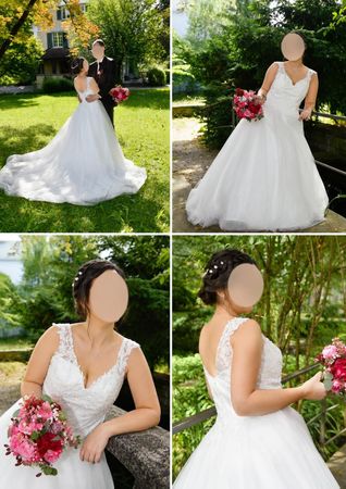 Kleemeier Brautkleid Hochzeitskleid Gr. 40 Glitzer wie neu