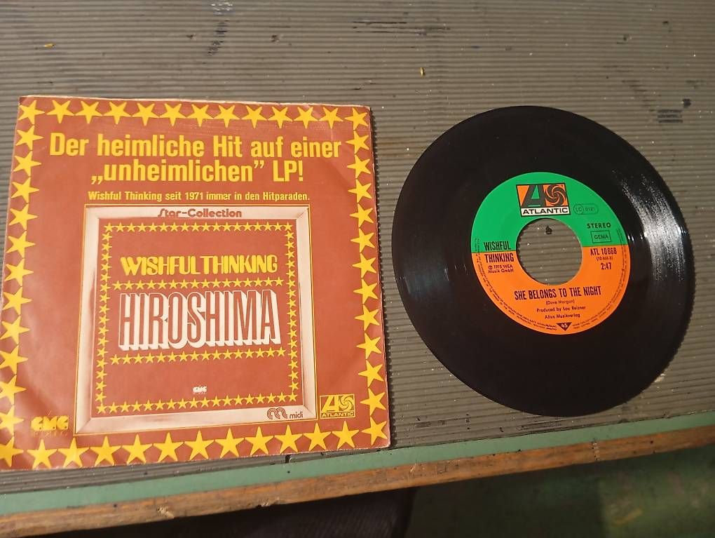 Dischi in vinile: Wishful Thinking - Hiroshima Single Schallplatte 70er – Usato da Basel venduto da Petergunn 1