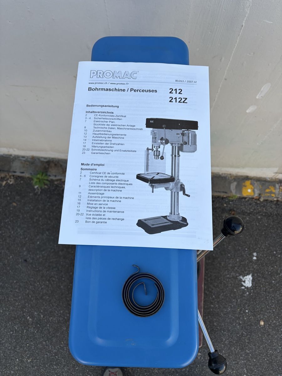 Promac Perceuses: Ständerbohrmaschine – Défectueux à Zürich par chrigiry 1