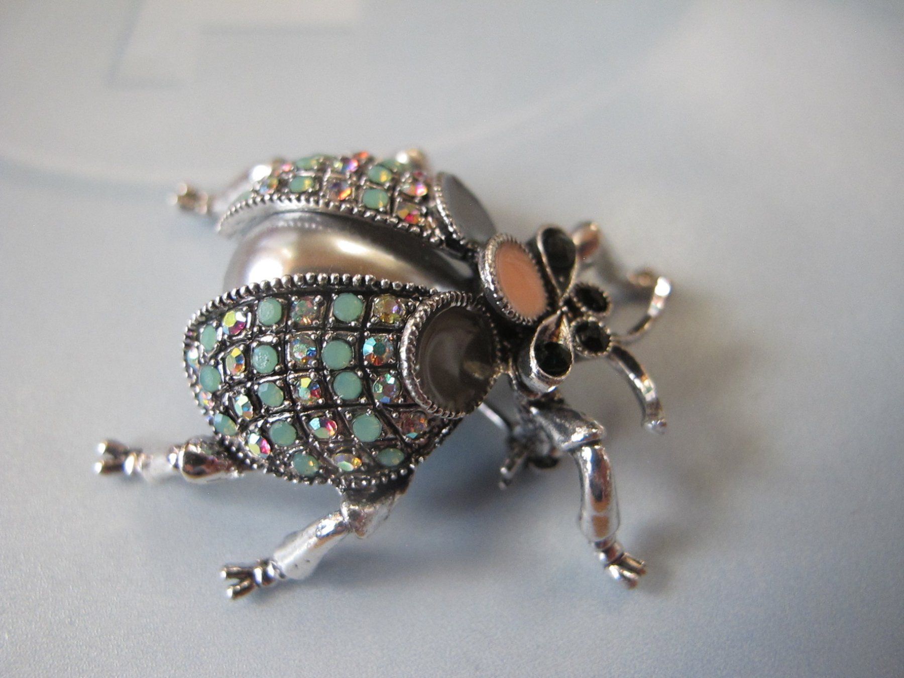 Spille & Fermagli: Süsser Käfer Brosche mit Strass, Silberfarben! – Nuovo (secondo la descrizione) da Löhningen venduto da Chimae67 4