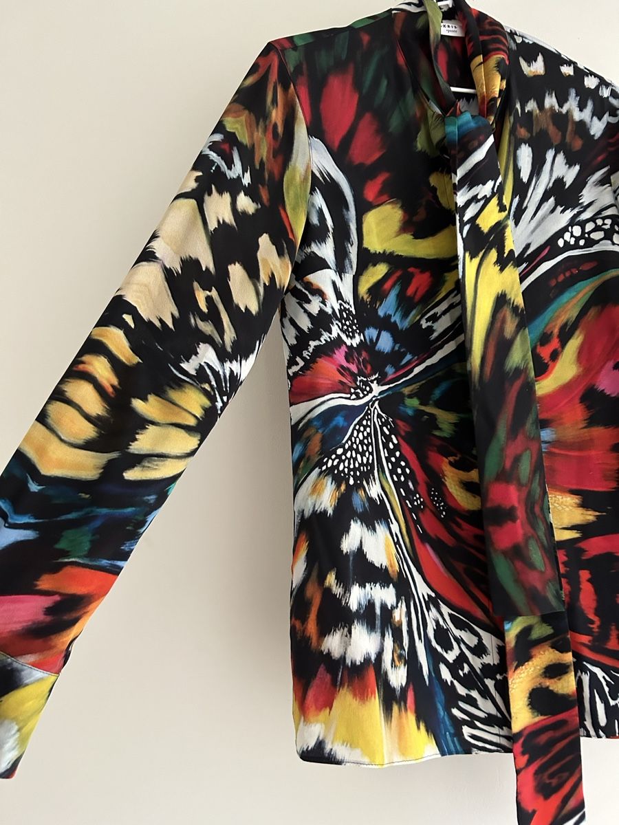 Akris Camicette: Cool silk printed bow blouse Akris Punto 34 – Nuovo (secondo la descrizione) da Sankt Gallen venduto da DDDAAA 5