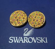 Swarovski, vintage Ohrclips, 18k vergoldet, original