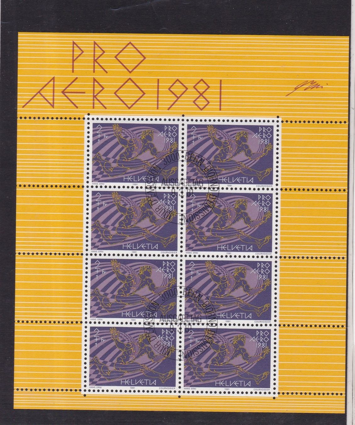 Tutti i francobolli: CH Briefmarken Lot "Flugpost" ab 1923 – Usato da Münchwilen AG venduto da Nesar 3