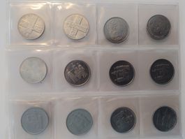 Schweizer Muenzensammlung Sammlung 12 x 5chf Stueck Zustand 