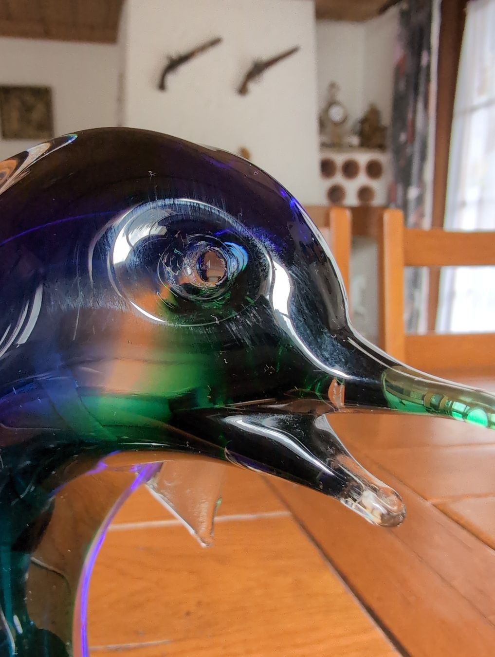 Murano Figuren: Eleganter Murano Glasdelfin Dekofigur – Defekt aus Bützberg von SchweizerFund 3