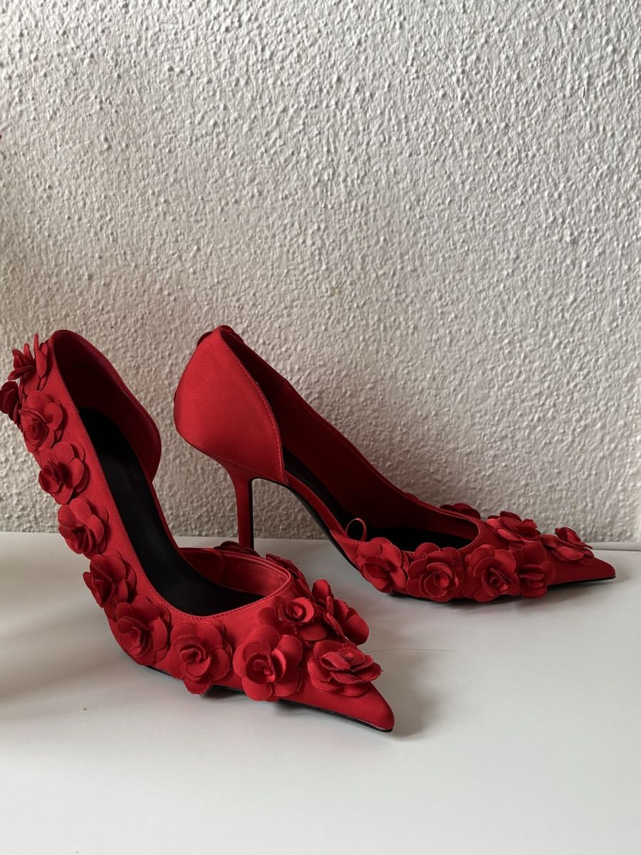 H&M Scarpe da donna: Red Floral Heels - H&M - size 41 – Usato da Wallisellen venduto da eli_v7dn 1