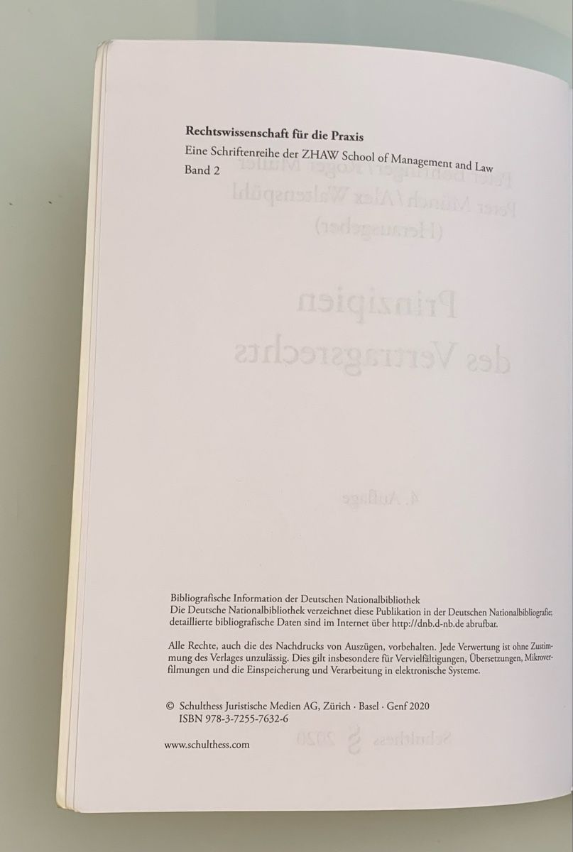 Libri: Prinzipien des Vertragsrechts, 4. Auflage – Usato da Stans venduto da carina_123 1