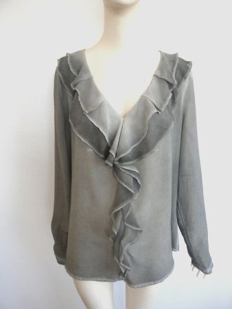 NILE Seiden Bluse Details neuwertig, Gr. L