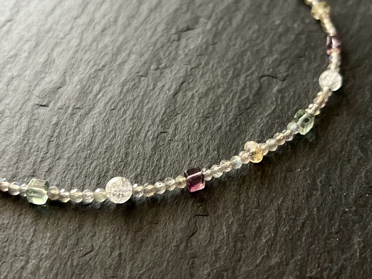 Colliers: Labradorite, Citrine & Fluorite Necklace - Silver – Neuf avec emballage d'origine à Rüschlikon par ThereseJewelryDesign 2