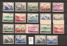 1941- 48 : Lot Flugpost Landschaften o/**