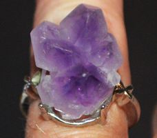 Ring X-64 – Amethyst Cluster – verstellbar