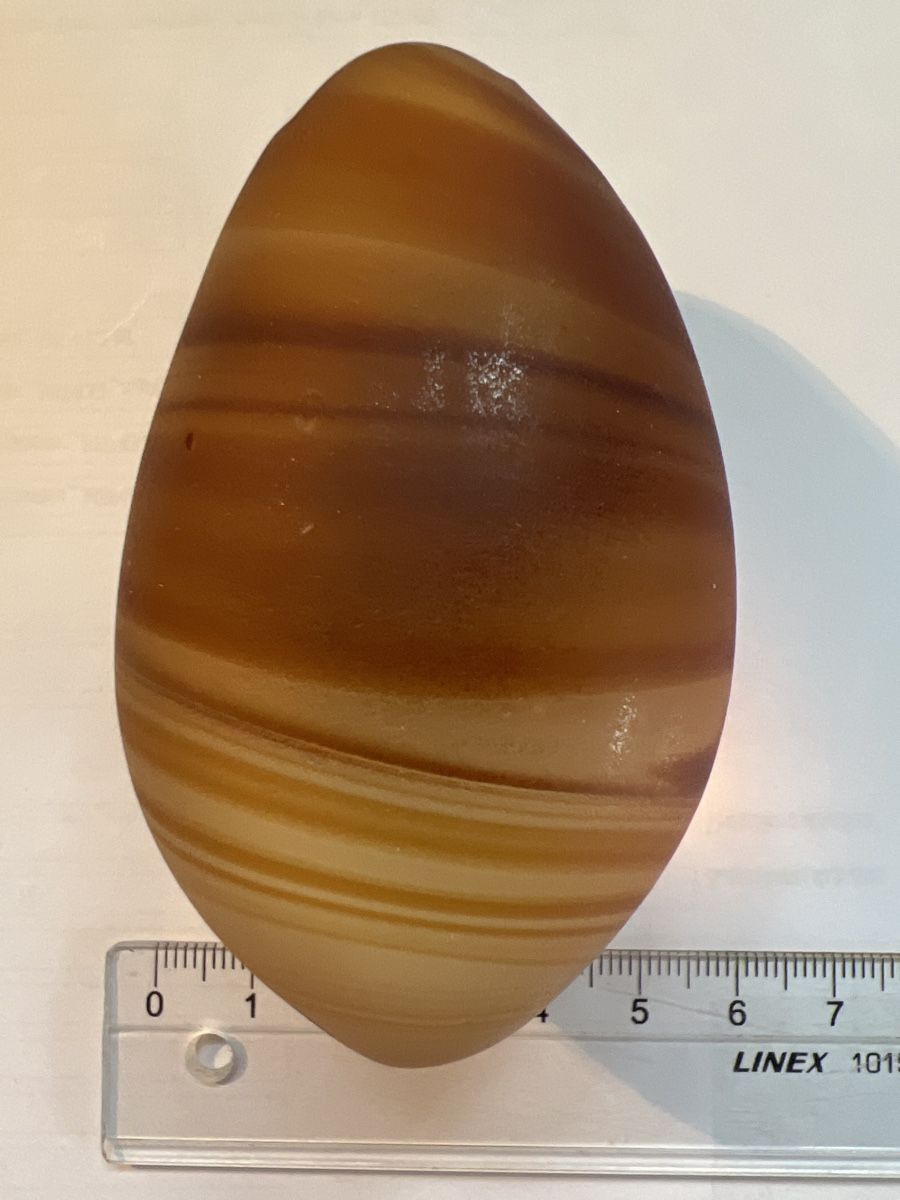 Mineralien & Heilsteine: Dekorative Achat-Ei, Herbstdeko, einzigartige Maserung – Gebraucht aus Wollerau von Plakatfreund 1
