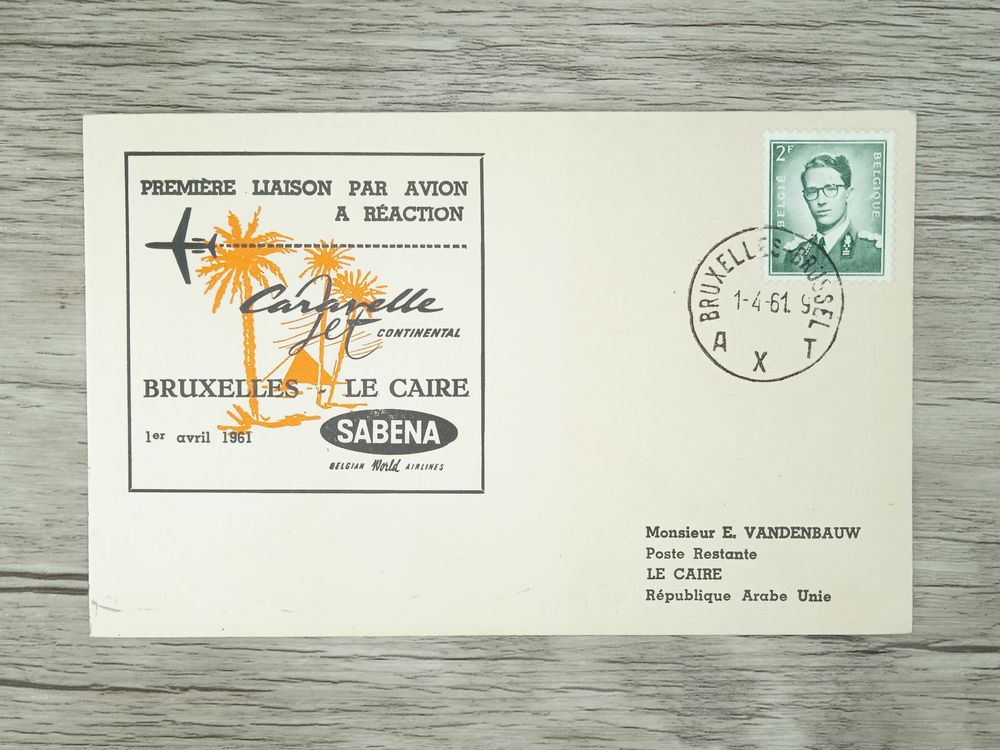 TR75 Enveloppe + Timbre Belgique 1961 Theme Aviation (Gebraucht) in ...