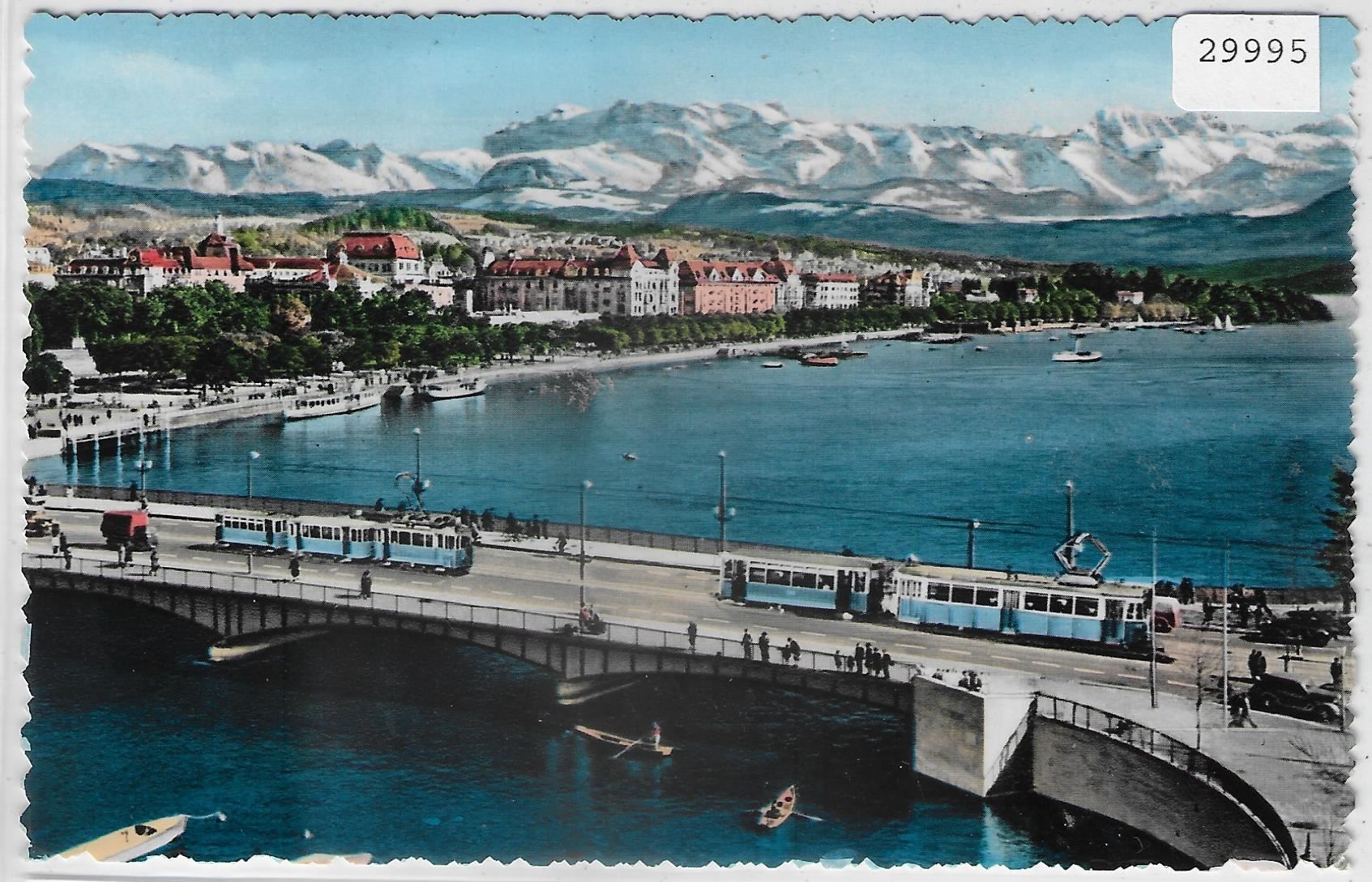 Cartes postales: Zürich - Quaibrücke mit Tram – D'occasion à Ettingen par Kartenplanet