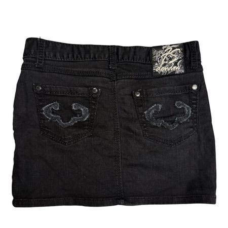 Jupe courte en jean denim noire fishbone S