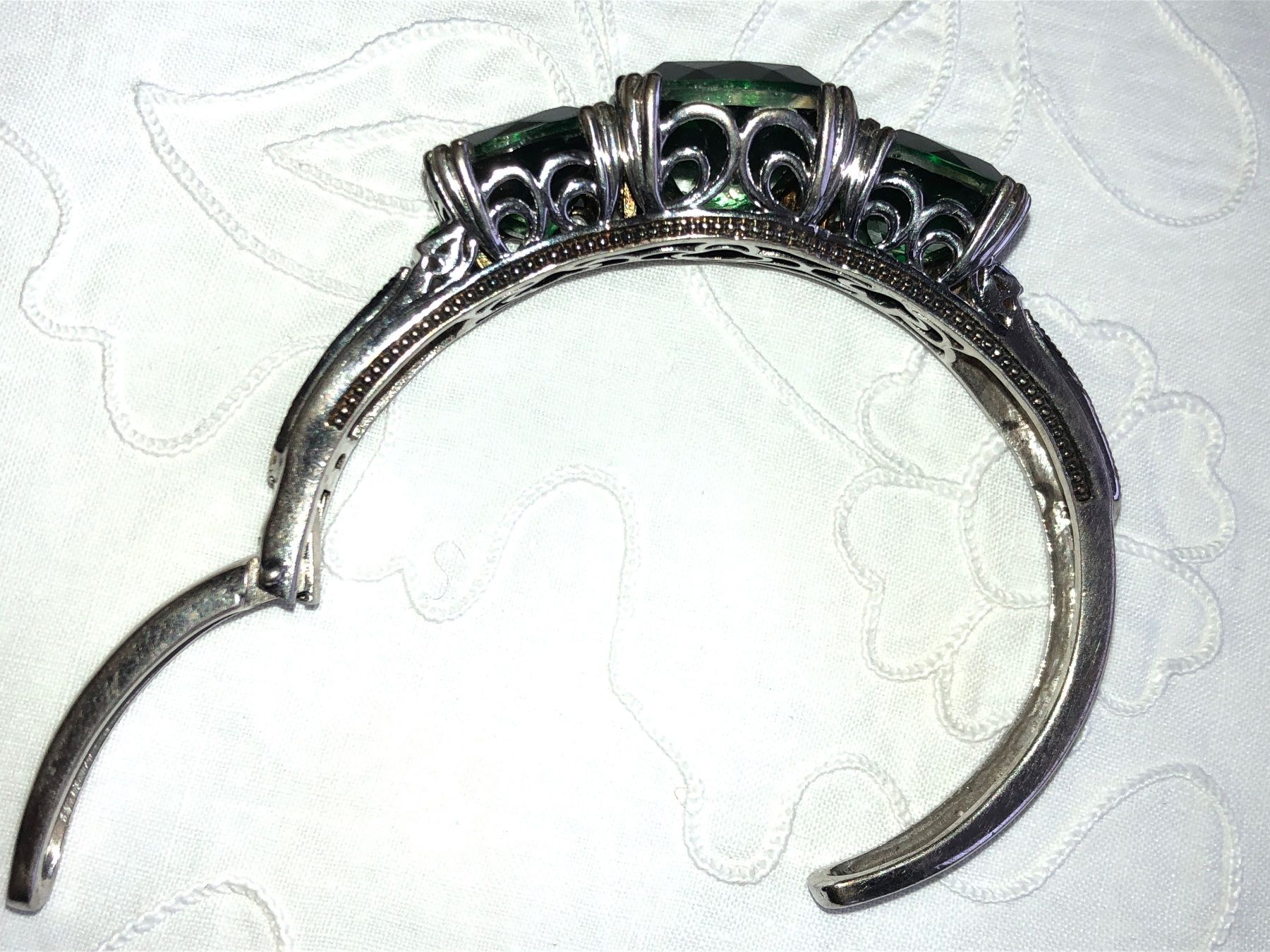 Bracciali & Braccialetti: Silber Armreif 925  Chromdiopsyd Chuck Clemency – Usato da Zollikofen venduto da lorik007 4