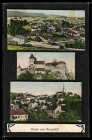 AK Burgdorf, Schloss, Teilansicht mit Kirche